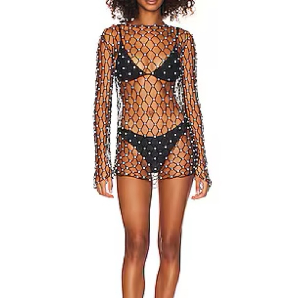 Black Fishnet Cover-Up from revolve